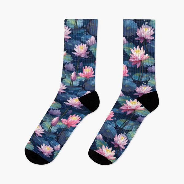Item preview, Water Lily Pink and Red Pattern designed and sold by setofeights.
