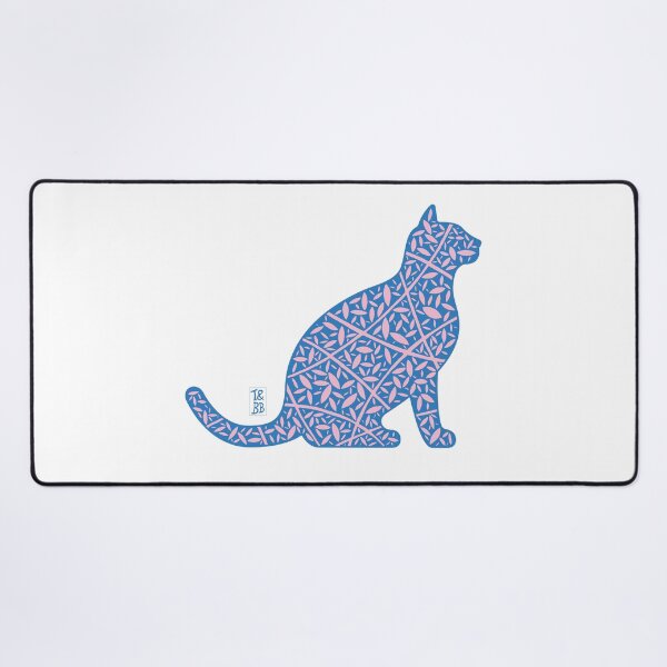 Aperçu de l'œuvre Le chat romantique aime les roses roses créée et vendue par TandBB.