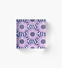 Purple Manada theme pattern Acrylic Block