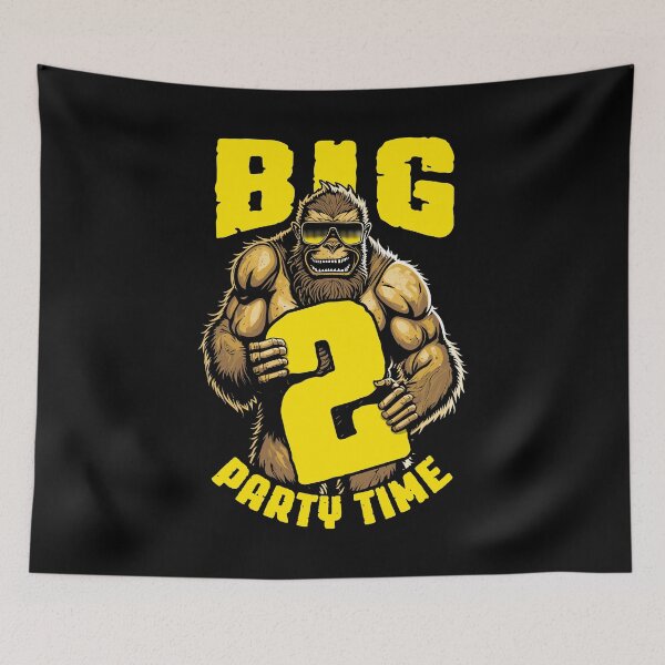 Item preview, Bigfoot 2nd Birthday Funny Big Party Time 2 Year Old Kids designed and sold by GrandeDuc.