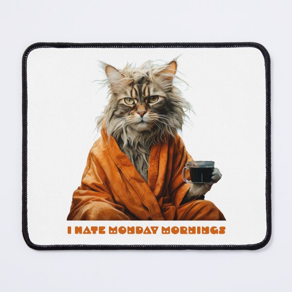 Item preview, Funny Cat "I hate Monday mornings" designed and sold by Andrey Tarakanov.