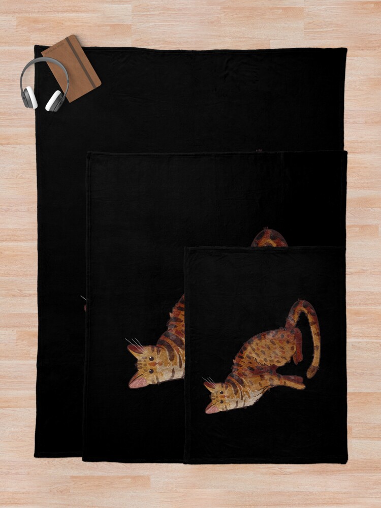 Thumbnail 5 of 6, Throw Blanket, Ocicat - Watercolor - Cat lovers gifts designed and sold by FelineEmporium.