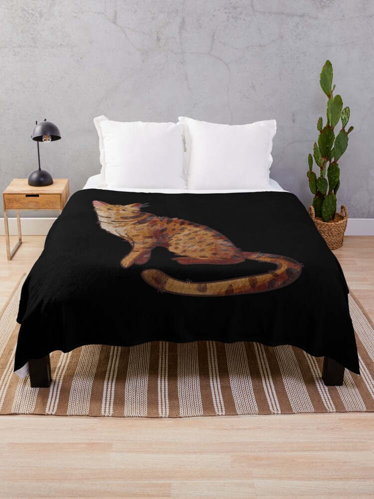 Thumbnail 1 of 6, Throw Blanket, Ocicat - Watercolor - Cat lovers gifts designed and sold by FelineEmporium.