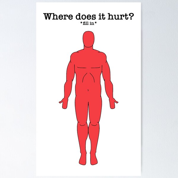 Item preview, Where does it hurt? designed and sold by JKdigital.