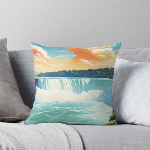 Item preview, A Pop Art Travel Print of the Niagara Falls - Canada  designed and sold by StudioRedKoala.