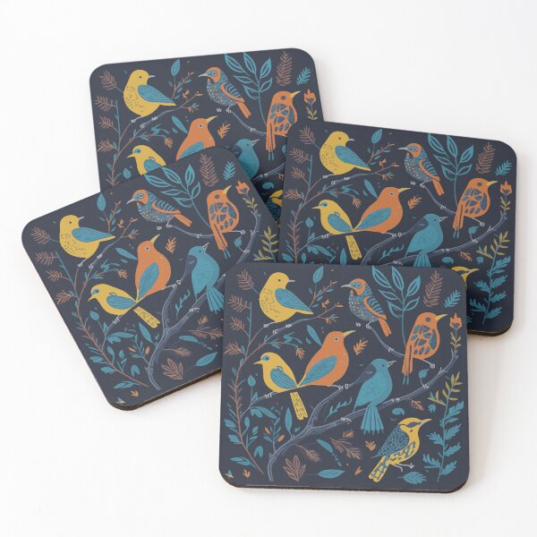 Item preview, Morning Dawn Chorus Birds Blue designed and sold by Getup-clothing.