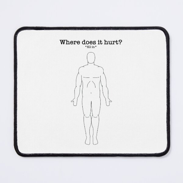 Item preview, Where does it hurt? Blank designed and sold by JKdigital.