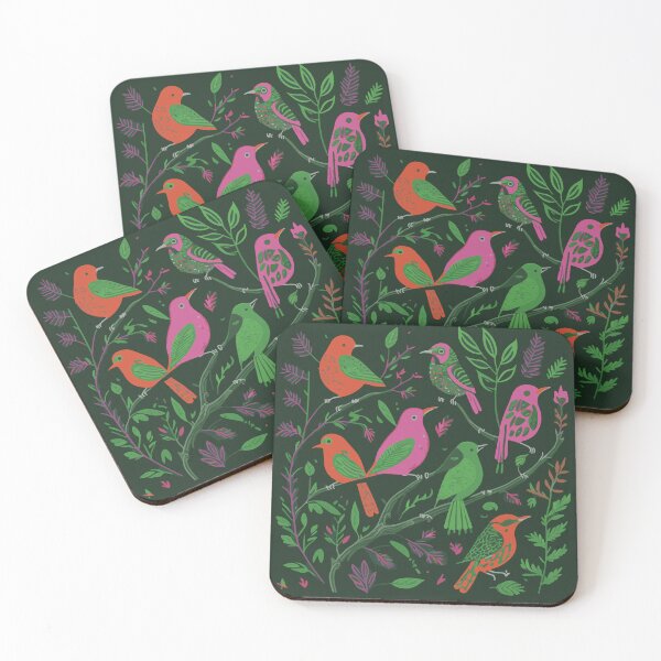 Item preview, Morning Dawn Chorus Birds Green designed and sold by Getup-clothing.