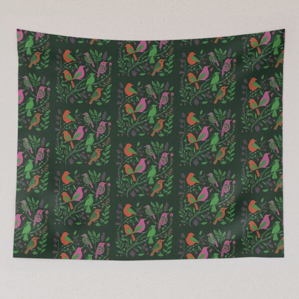 Item preview, Morning Dawn Chorus Birds Green designed and sold by Getup-clothing.