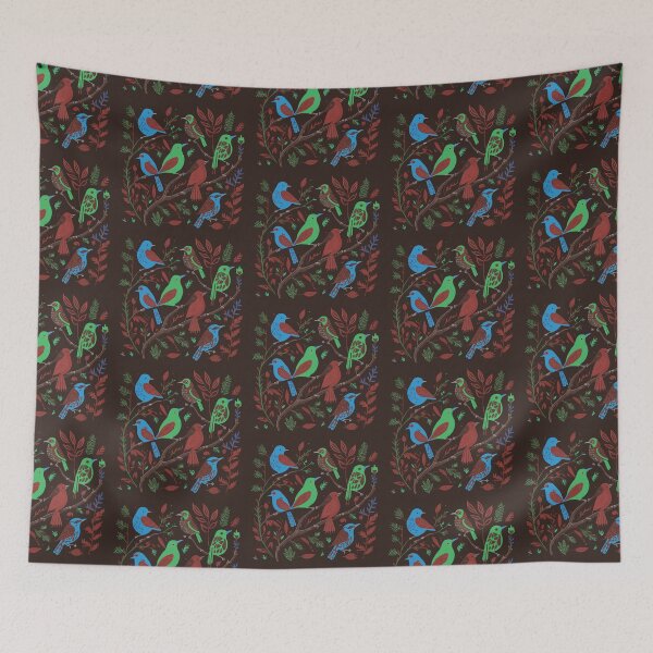 Item preview, Morning Dawn Chorus Birds Red designed and sold by Getup-clothing.