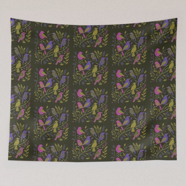 Item preview, Morning Dawn Chorus Birds Yellow designed and sold by Getup-clothing.