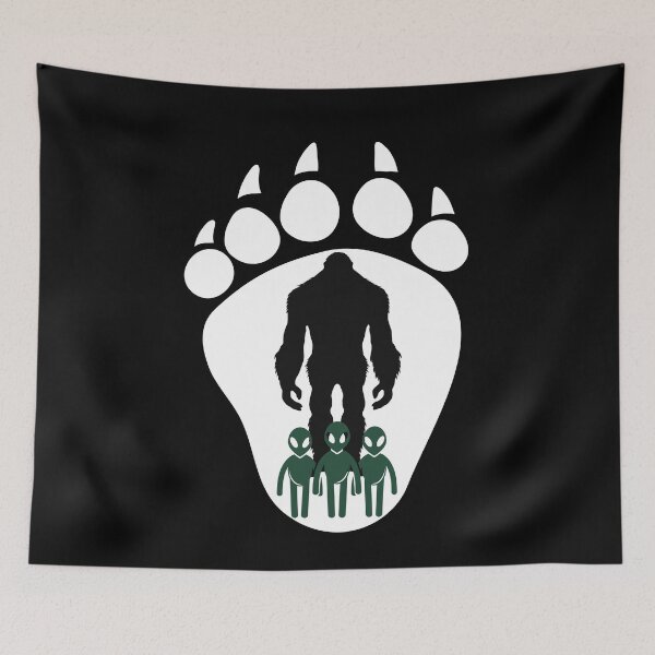 Item preview, Alien And Bigfoot designed and sold by ArtisShops.