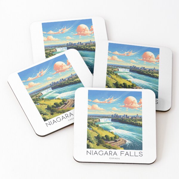Item preview, A Pop Art Travel Print of the Niagara Falls - Canada  designed and sold by StudioRedKoala.