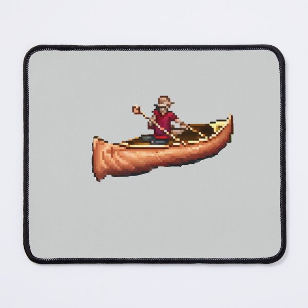 Item preview, Pixel Man Canoeing Design Print designed and sold by randomtdesigns.