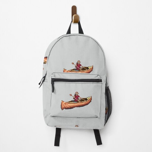 Item preview, Pixel Man Canoeing Design Print designed and sold by randomtdesigns.