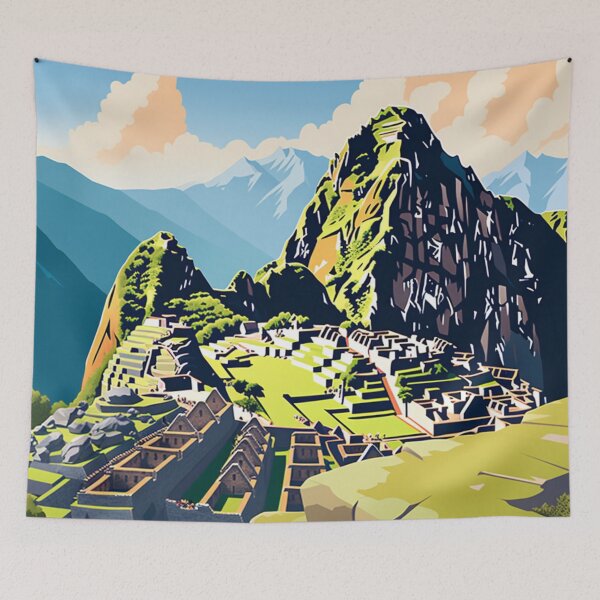 Item preview, A Pop Art Travel Print of Machu Picchu - Peru  designed and sold by StudioRedKoala.