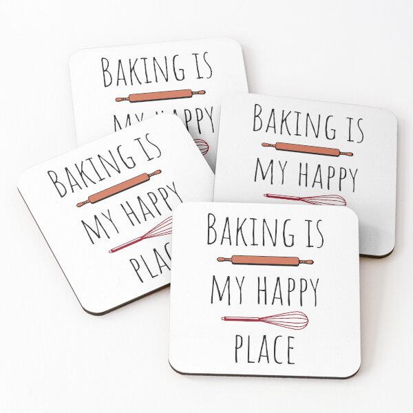 Item preview, Baking is my happy place designed and sold by nuevo-arte.