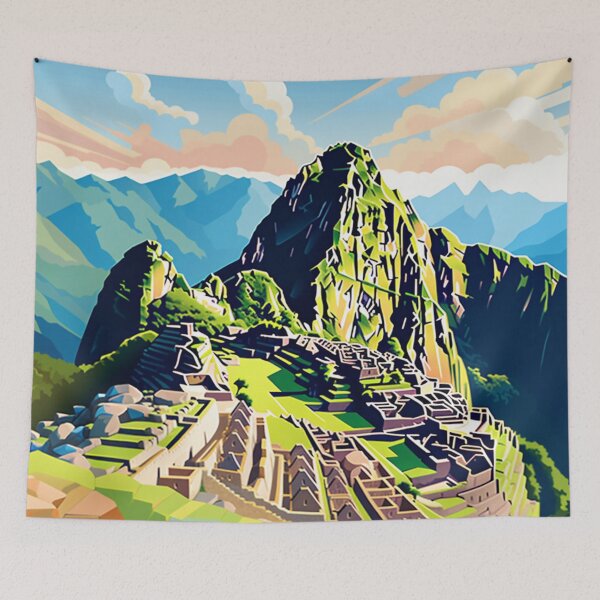 Item preview, A Pop Art Travel Print of Machu Picchu - Peru  designed and sold by StudioRedKoala.