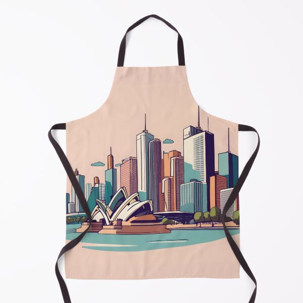 Artikelvorschau, Minimalistische Zeichnung der Skyline von Sydney entworfen und verkauft von Patricks-Art.