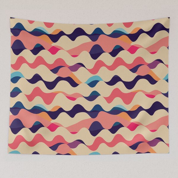 Item preview, Colors of Waves Abstract Design Pattern designed and sold by chatzous.