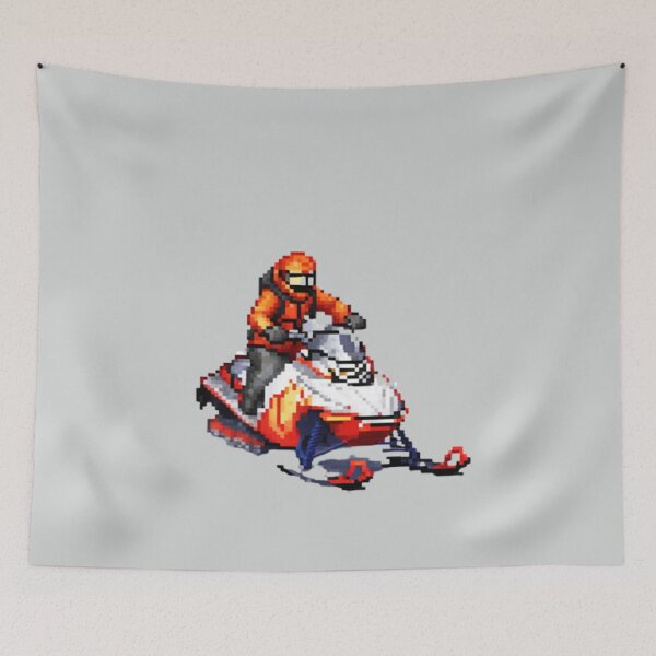 Item preview,   Pixel Art Snowmobile Design Print  designed and sold by randomtdesigns.