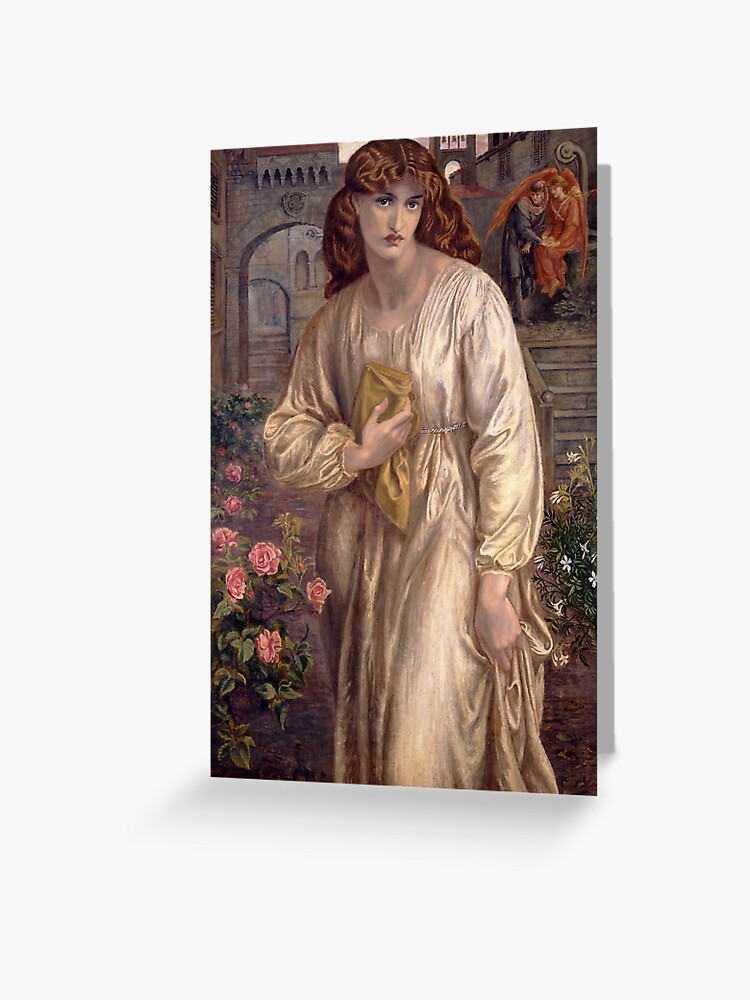 Dante Gabriel Rossetti Salutation of Beatrice 1880 Greeting Card