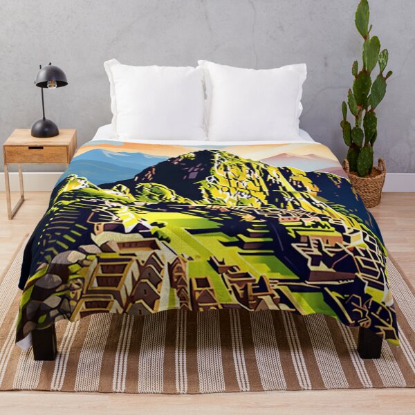 Item preview, A Pop Art Travel Print of Machu Picchu - Peru  designed and sold by StudioRedKoala.