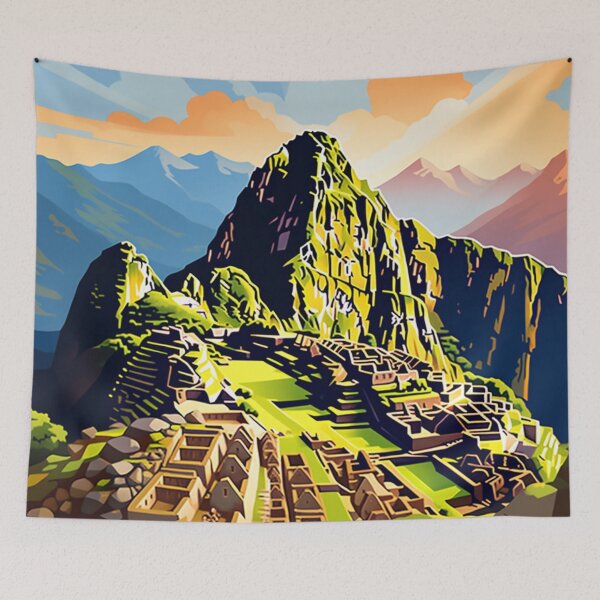 Item preview, A Pop Art Travel Print of Machu Picchu - Peru  designed and sold by StudioRedKoala.