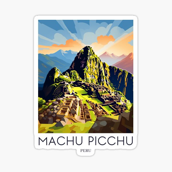 Item preview, A Pop Art Travel Print of Machu Picchu - Peru  designed and sold by StudioRedKoala.