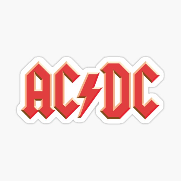  ACDC AC/DC Logo Sticker Decal 6 x 3 : Sports & Outdoors
