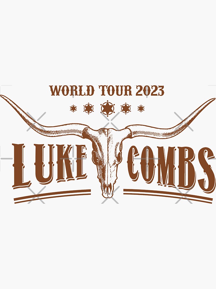 Luke Combs World Tour 2023 Bullhead american heartbreak Cap for Sale by  Bankulovaa