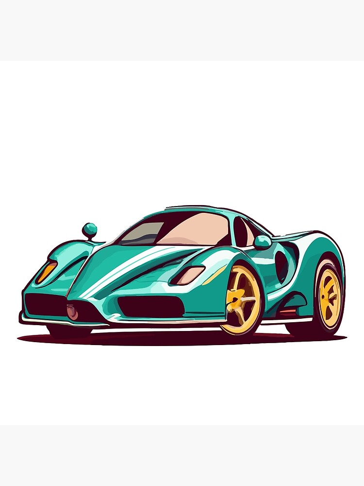 Enzo Ferrari - Cartoon Design | Art Board Print