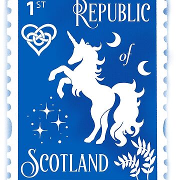 Artwork thumbnail, Republic of Scotland Stamp Unicorn by My Dreamy Nostalgia