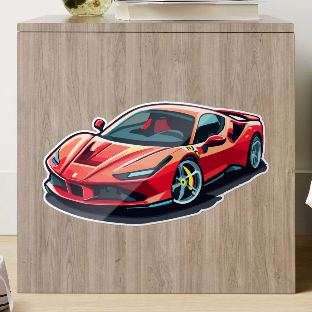 Ferrari SF90 XX Stradale - Cartoon Design Sticker for Sale by  PoppinDesigner