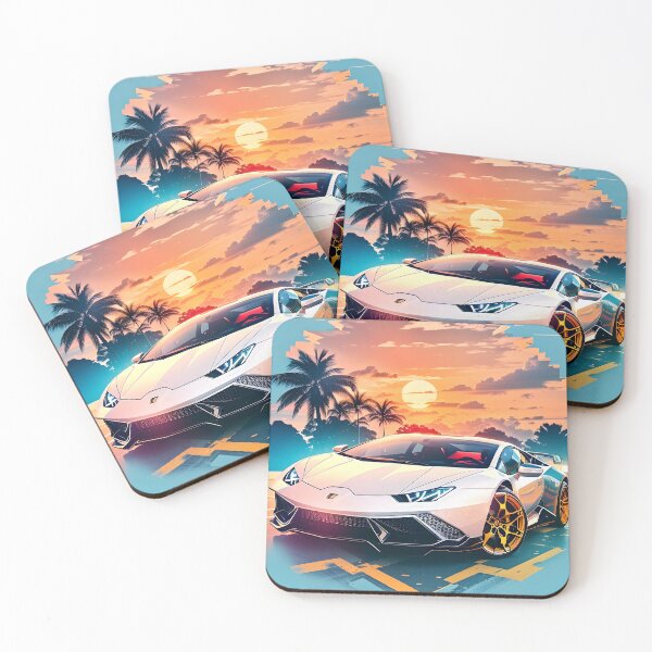 Item preview, Sunset Serenity: Luxury Sports Car Masterpiece designed and sold by Ceemko's Vintage Corner.