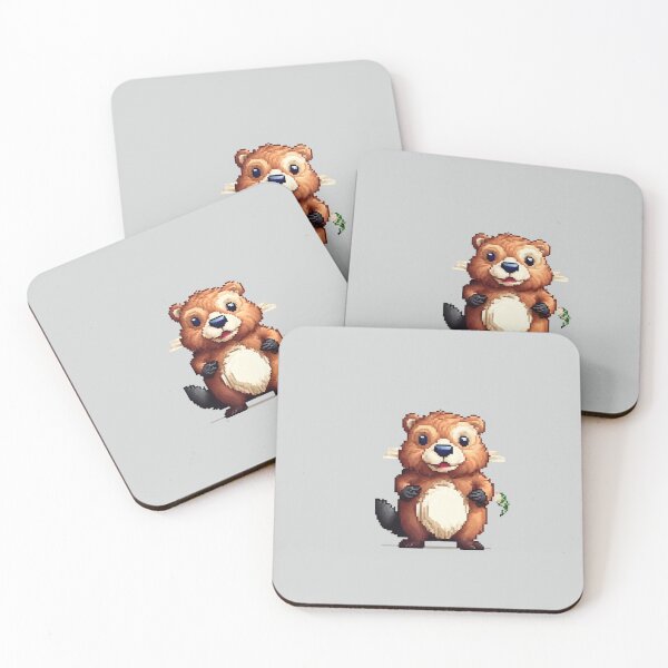 Item preview, Pixel Art Beaver Design Print  designed and sold by randomtdesigns.