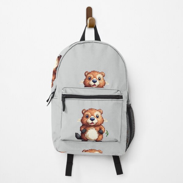 Item preview, Pixel Art Beaver Design Print designed and sold by randomtdesigns.