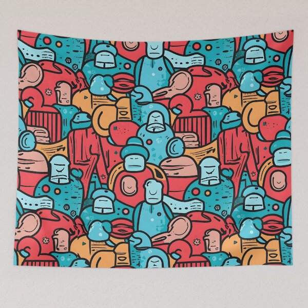 Item preview, Seamless pattern People ART designed and sold by deviatepolo.
