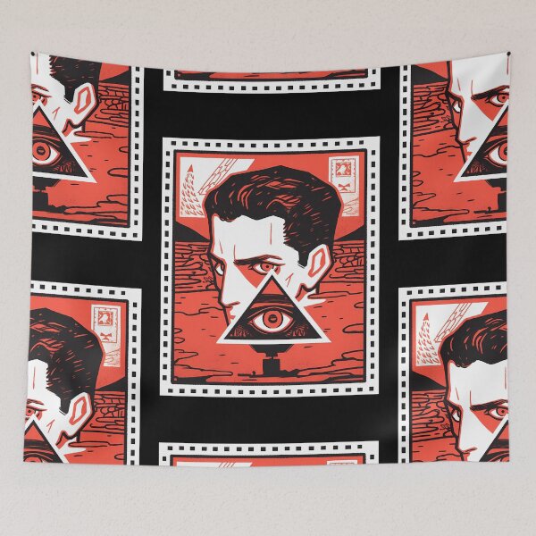 Item preview, Futuristic surrealist eye postal stamp- Dystopian designed and sold by octoboobs.