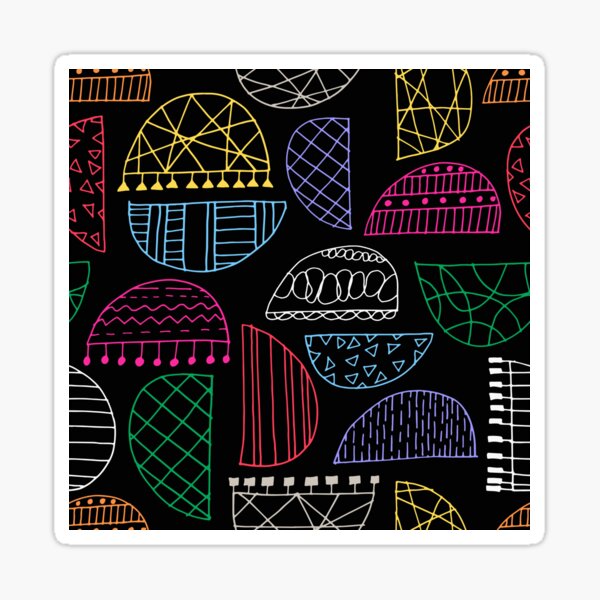 Item preview, Bright Coloured Doodle shapes designed and sold by Nicola-Rowe.