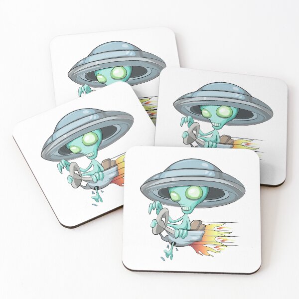 Item preview, Cartoon alien UFO in space -2 designed and sold by anurak2516.