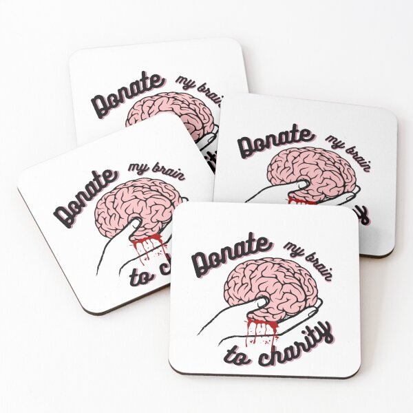 Item preview, Donate my Brain to Charity Brain in Hand designed and sold by thisisbluetiful.