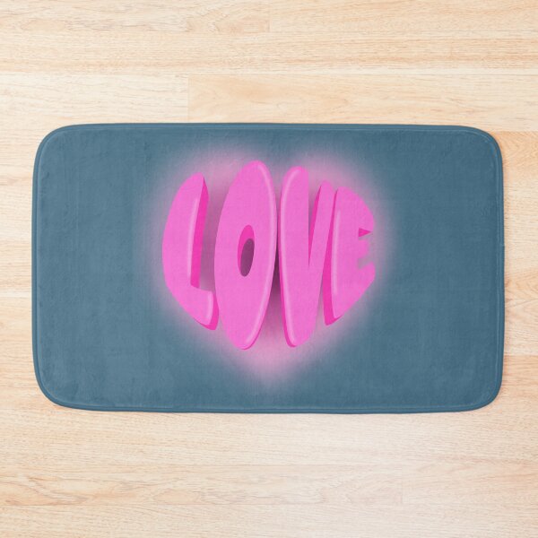 Item preview, LOVE 3D heart design in vibrant pink designed and sold by coloryourwings.