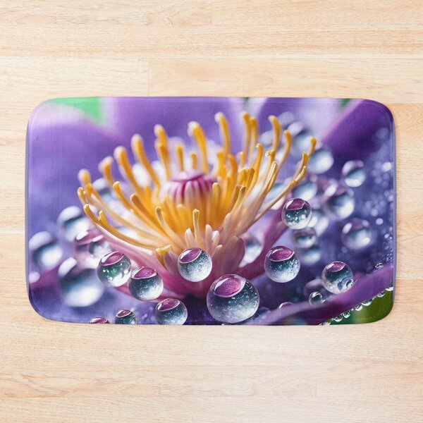 Item preview, Raindrops on a purple flower. designed and sold by CraftyUniverse.