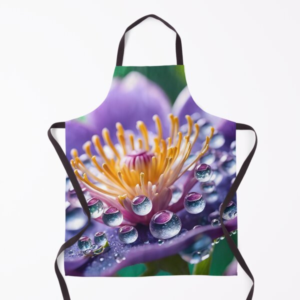 Item preview, Raindrops on a purple flower. designed and sold by CraftyUniverse.