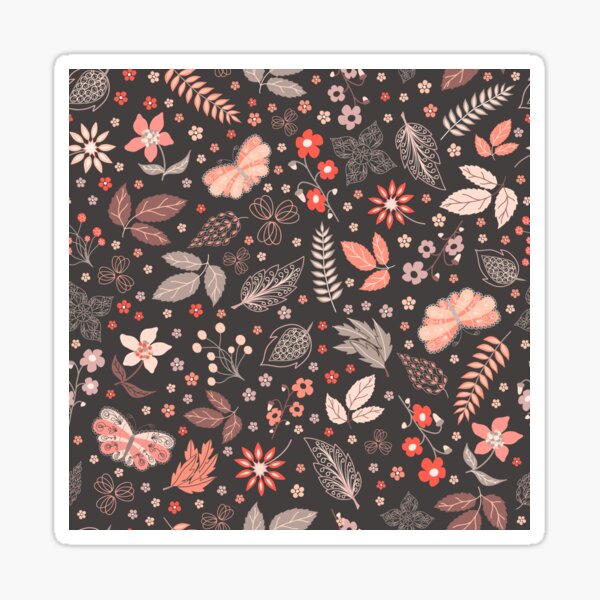 Item preview, Botanical Leaves Butterfly Floral flowers designed and sold by Nicola-Rowe.