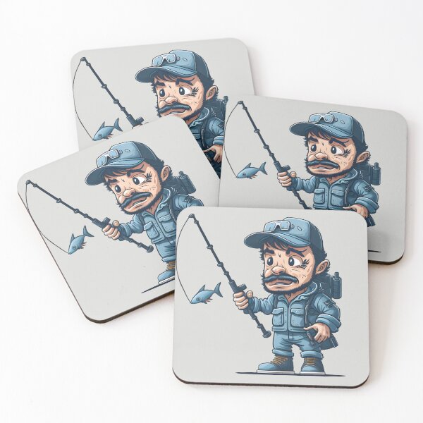 Item preview, Angler catches small fish. Fishing . designed and sold by ratchawoot.