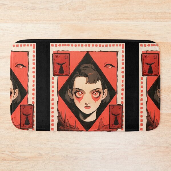 Item preview, Dystopian Red Girl postal stamp- Futuristic  designed and sold by octoboobs.