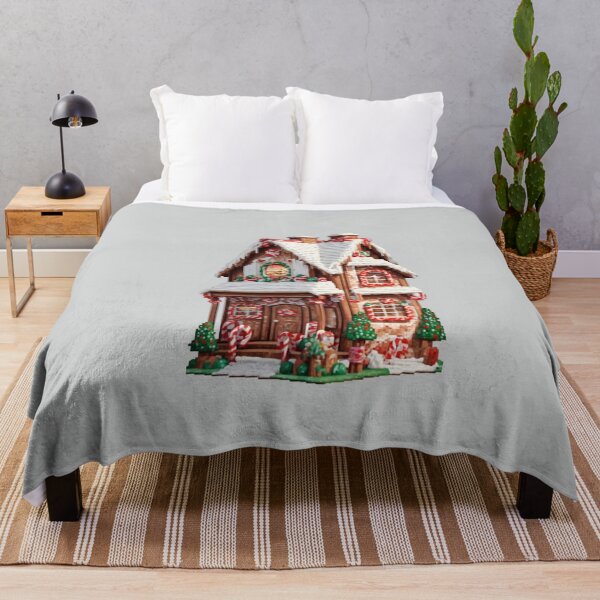 Item preview, Pixel Art Gingerbread Mansion Design Print designed and sold by randomtdesigns.