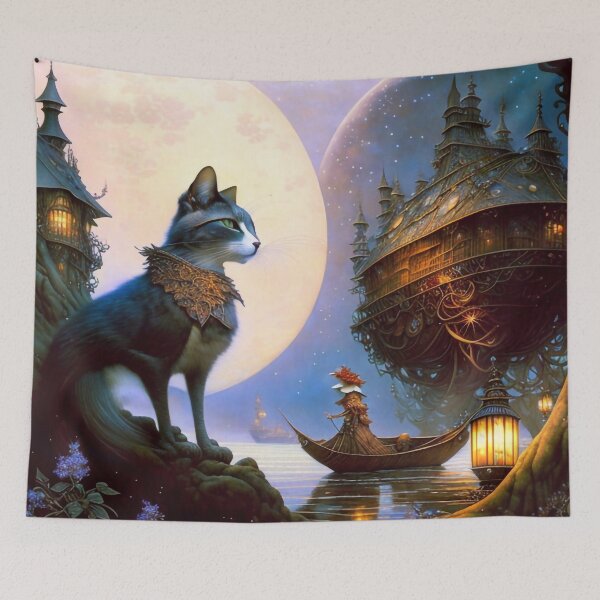 Item preview, Cat looking into the future designed and sold by M-Y-A-R-T-.